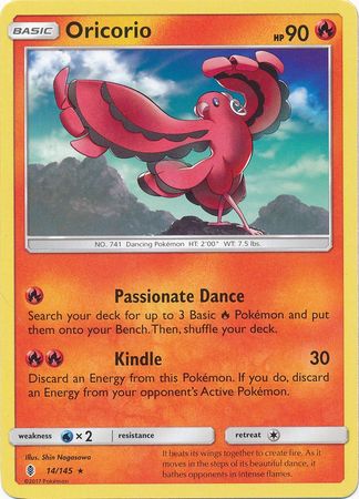 Oricorio 14/145 Rare - Pokemon Card - SM - Guardians Rising