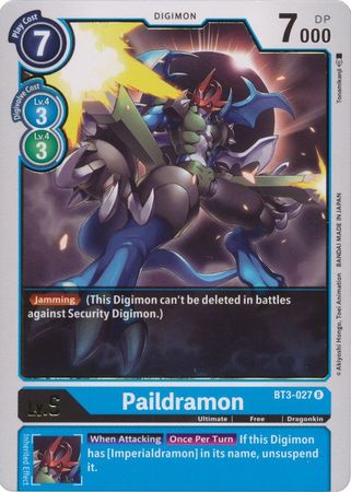 Paildramon - BT3-027 R - Rare - Digimon Card - Special Booster Version 1.5