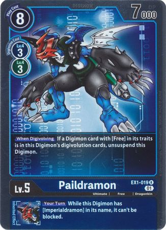 Paildramon - EX1-019 - Rare - Digimon Card - Classic Collection