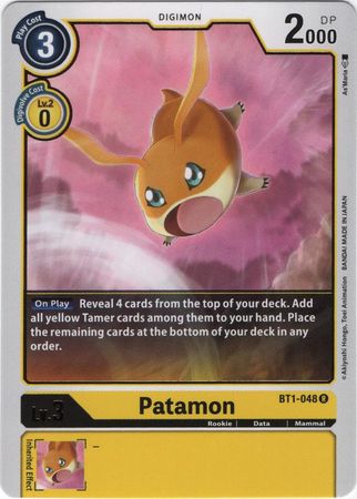 Patamon - BT1-048 R - Rare - Digimon Card - Special Booster Version 1.0