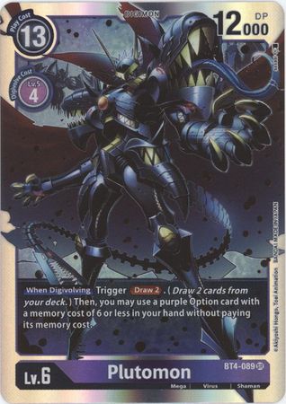 Plutomon - BT4-089 - Super Rare - Digimon Card - Great Legend