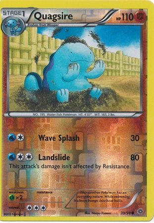 Quagsire 39/98 Common Reverse Holo - Pokemon Card - XY - Ancient Origins