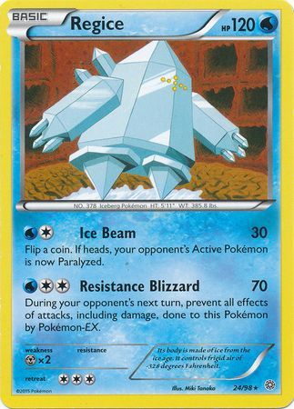 Regice 24/98 Rare - Pokemon Card - XY - Ancient Origins