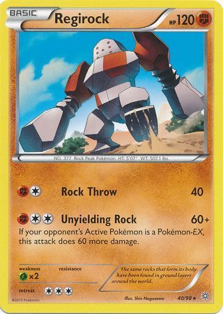 Regirock 40/98 Rare - Pokemon Card - XY - Ancient Origins