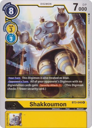 Shakkoumon - BT3-040 R - Rare - Digimon Card - Special Booster Version 1.5