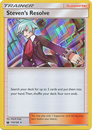 Steven's Resolve 145/168 Holo Rare - Pokemon Card - SM - Celestial Storm