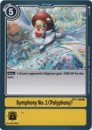 Symphony No. 1 (Polyphony) - BT1-106 R - Rare - Digimon Card - Special Booster Version 1.0