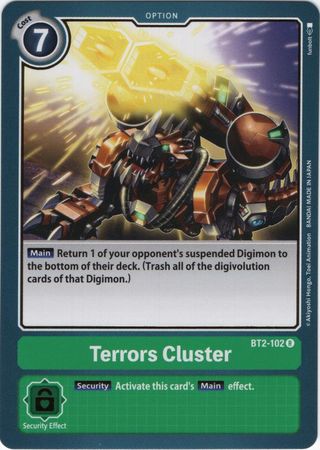 Terrors Cluster - BT2-102 R - Rare - Digimon Card - Special Booster Version 1.0