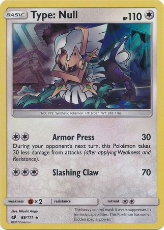 Type: Null 89/111 Holo Rare - Pokemon Card - SM - Crimson Invasion