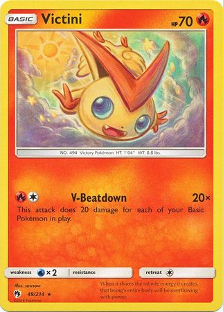 Victini 49/214 Rare - Pokemon Card - SM - Lost Thunder