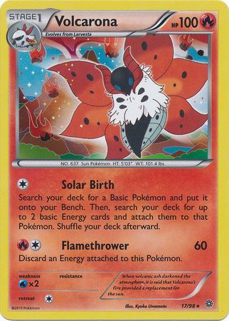 Volcarona 17/98 Holo Rare - Pokemon Card - XY - Ancient Origins