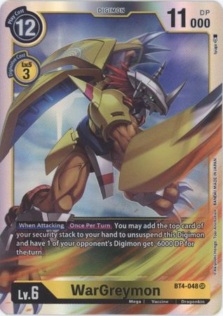 WarGreymon - BT4-048 - Super Rare - Digimon Card - Great Legend