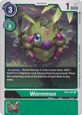 Wormmon - BT3-047 R - Rare - Digimon Card - Special Booster Version 1.5