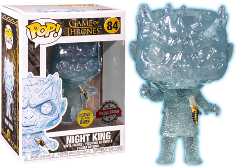 Funko Pop Crystal Night King With Dagger Glow # 84 Game of Thrones Vinyl Figure Television