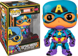 Funko Pop Captain America # 648 Marvel Black Light Vinyl Figure