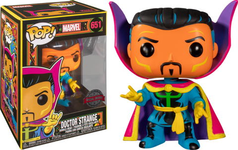 Funko Pop Doctor Strange # 651 Marvel Black Light Vinyl Figure