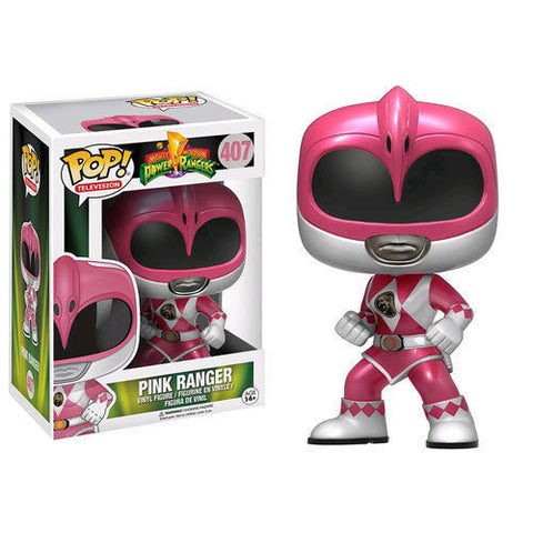 Funko Pop Pink Ranger Metallic # 407 Power Rangers Vinyl Figure Television