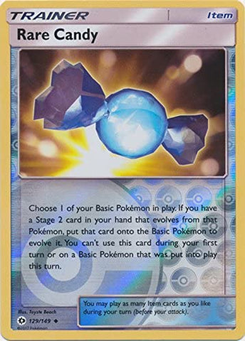 Rare Candy 129/149 Uncommon Reverse Holo Foil - Pokemon Card - Base Set SM