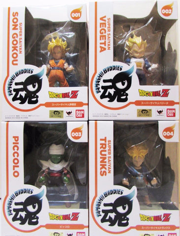 Son Goku Vegeta Trunks Piccolo Dragon Ball Z Tamashii Buddies Set of 4 Figure