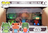 Funko Pop Greedo Hammerhead and Walrus Star Wars Man 3 Pack Vinyl Figure