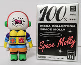 Space Molly Keith Haring Mega Collection 100% Series 1 Pop Mart Opened Blind Box Art Toy