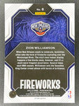 Zion Williamson Pelicans # 8 Fireworks Silver Prizm 2022-23 Panini NBA Card