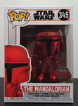 Funko Pop The Mandalorian Red Chrome # 345 Exclusive Vinyl Figure