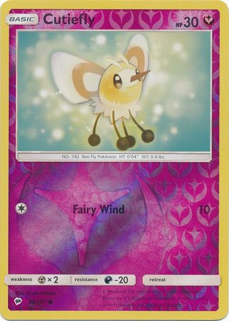 Cutiefly 95/147 Common Reverse Holo Foil - Pokemon Card - SM - Burning Shadows