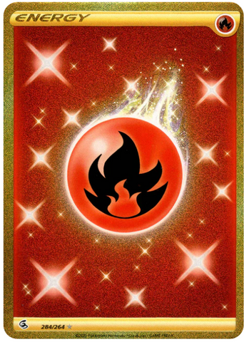 Fire Energy 284/264 Gold Secret Rare Fusion Strike - Pokemon Card