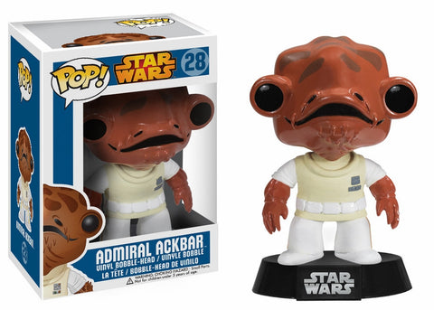 Funko Pop Admiral Ackbar # 28 Star Wars Vaulted BOX NOT MINT