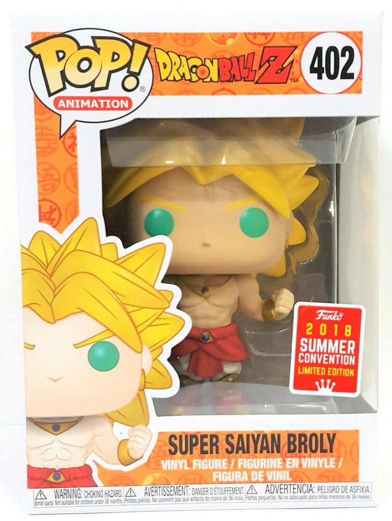 Funko Pop! Animation Dragon Ball Z Super Saiyan Broly 2018 Summer  Convention Exclusive Figure #402