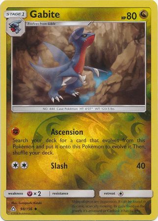 Gabite 98/156  Reverse Holo Uncommon - Pokemon Card - SM - Ultra Prism