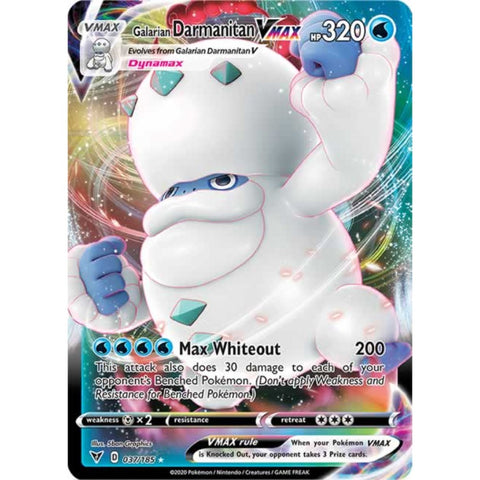 Galarian Darmanitan VMAX 037/185 Ultra Rare - Pokemon Card - SWSH - Vivid Voltage