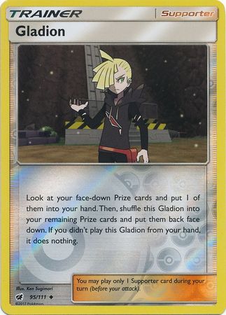 Gladion 95/111 Uncommon Reverse Holo Foil - Pokemon Card - SM - Crimson Invasion