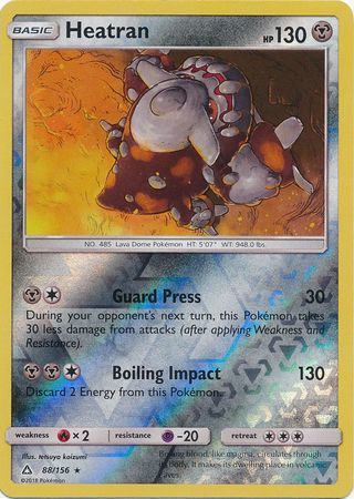 Heatran 88/156 Reverse Holo Rare - Pokemon Card - SM - Ultra Prism