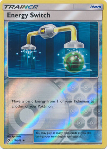 Energy Switch 117/149 Uncommon Reverse Holo Foil - Pokemon Card - Base Set SM