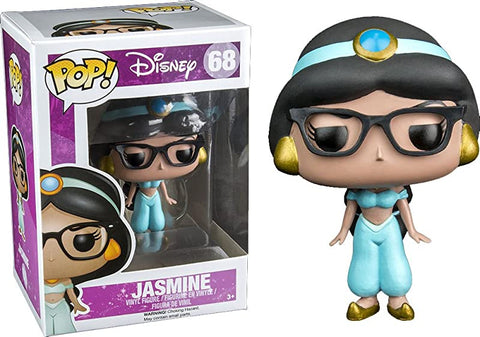 Funko Pop! Jasmine Glasses Nerd # 68 Aladdin Disney Vinyl Figure