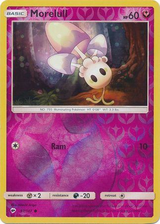 Morelull 97/147 Common Reverse Holo Foil - Pokemon Card - SM - Burning Shadows