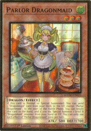 Parlor Dragonmaid - MAGO-EN023 - Premium Gold Rare 1st Edition - Yu-Gi-Oh! TCG - MAGO