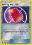 Peeking Red Card 97/111 Uncommon Reverse Holo Foil - Pokemon Card - SM - Crimson Invasion