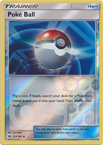 Poké Ball 125/149 Uncommon Reverse Holo Foil - Pokemon Card - Base Set SM