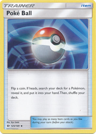 Poké Ball 125/149 Uncommon - Pokemon Card - Base Set SM