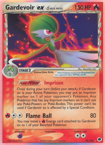 Pokemon Card Gardevoir EX Delta Species 93/101 Holo Ultra Rare Celebrations 25th Anniversary SWSH