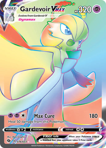 Pokemon Card Gardevoir VMAX Hyper Rainbow Rare 076/073 Champion's Path SWSH