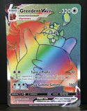 okemon Card Greedent VMAX 272/264 Rainbow Hyper Rare Fusion Strike SWSH