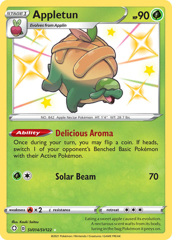 Pokemon Card Appletun SV014/SV122 Shiny Holo Rare Shining Fates SWSH