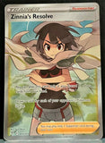 Pokemon Card Zinnia's Resolve 203/203 Trainer Full Art Evolving Skies SWSH - Pokemon Card