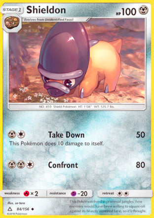 Shieldon 84/156 Uncommon - Pokemon Card - SM - Ultra Prism