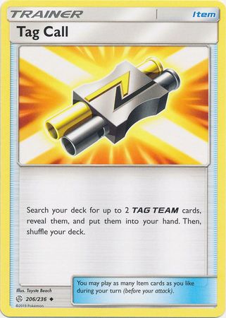 Tag Call 206/236 Uncommon - Pokemon Card - SM - Cosmic Eclipse