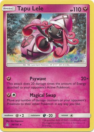 Tapu Lele 94/156 Rare - Pokemon Card - SM - Ultra Prism